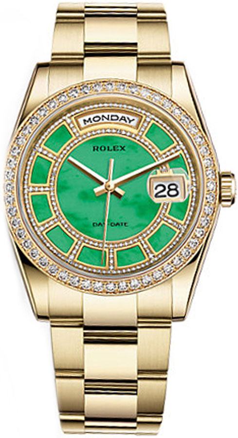 Rolex Day-Date Self winding Automatic Green Unisex Watch 118348-0181 