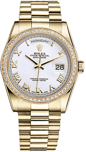 Rolex Day-Date Self winding Automatic White Ladies Watch 118348-0093 