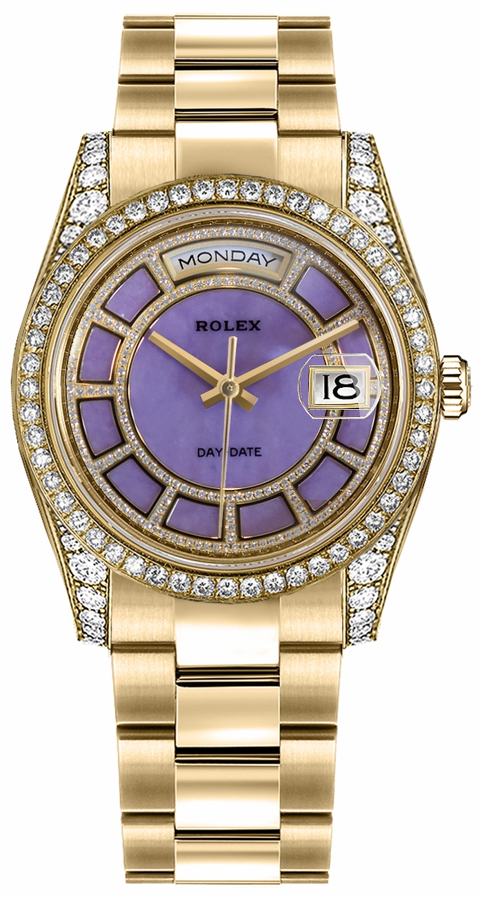 Rolex Day-Date Self winding Automatic Purple Unisex Watch 118388-0158 