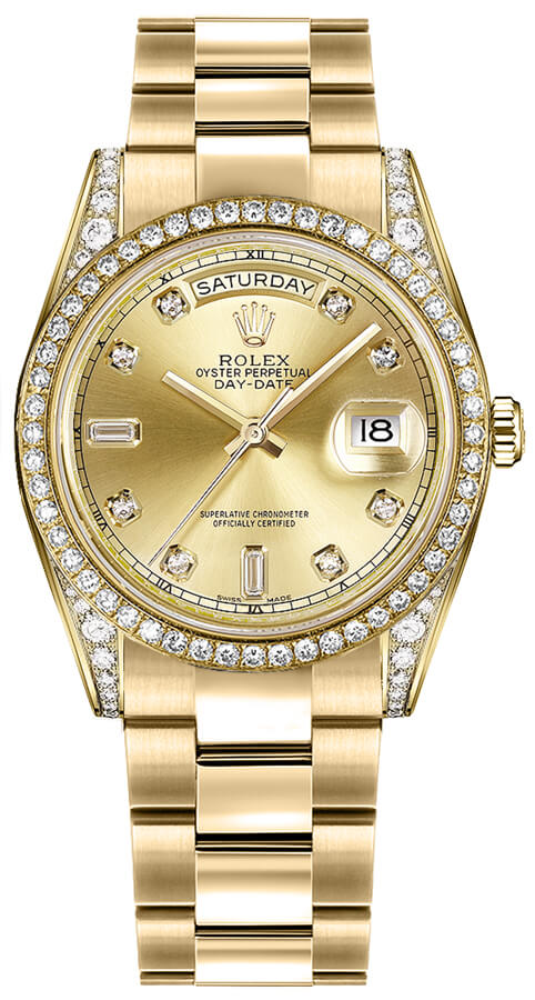 Rolex Day-Date Self winding Automatic Champagne Watch 118388-0126 