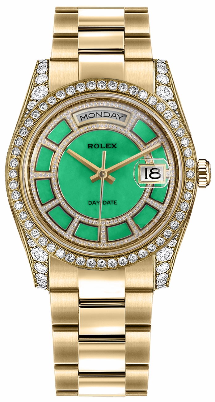 Rolex Day-Date Self winding Automatic Green Unisex Watch 118388-0148 