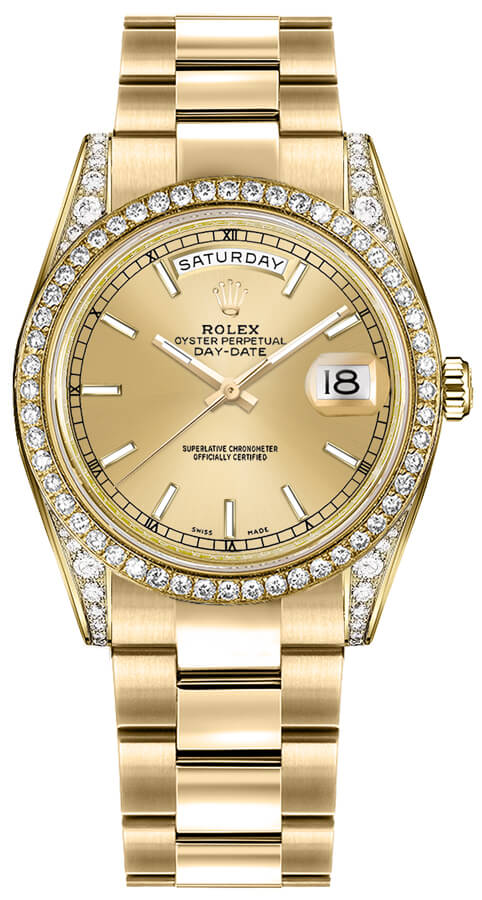 Rolex Day-Date Self winding Automatic Champagne Unisex Watch 118388-0188 