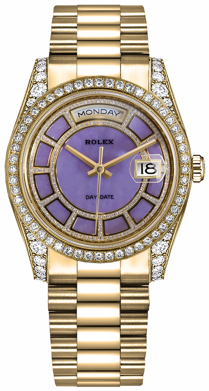 Rolex Day-Date Self winding Automatic Purple Unisex Watch 118388-0161 