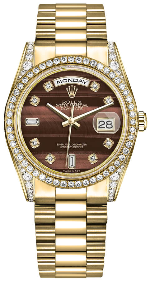 Rolex Day-Date Self winding Automatic Brown Unisex Watch 118388-0129 