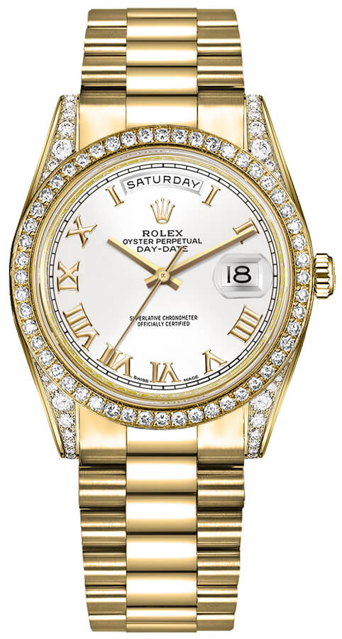 Rolex Day-Date Self winding Automatic White Unisex Watch 118388-0082 