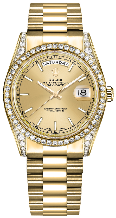 Rolex Day-Date Self winding Automatic Champagne Unisex Watch 118388-0046 