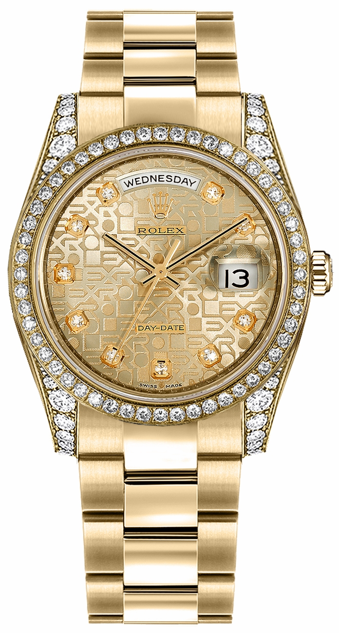 Rolex Day-Date Self winding Automatic Champagne Unisex Watch 118388-0032 