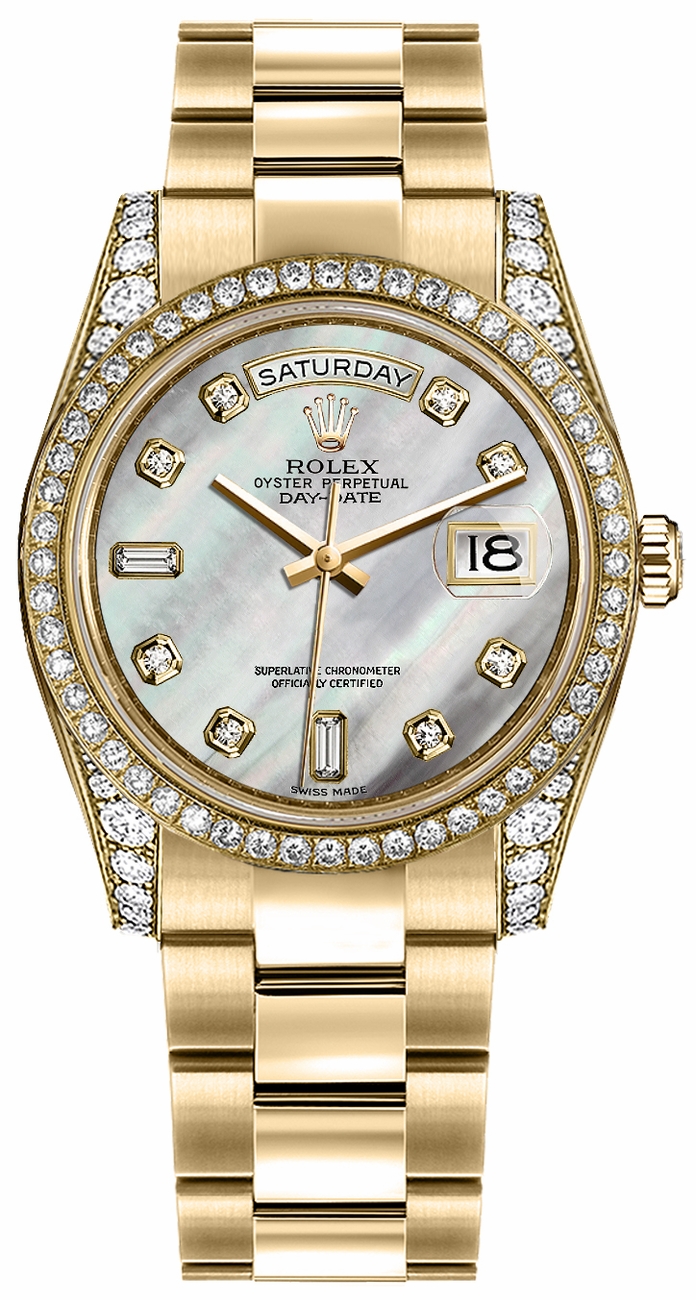 Rolex Day-Date Self winding Automatic Pearl White Unisex Watch 118388-0119 
