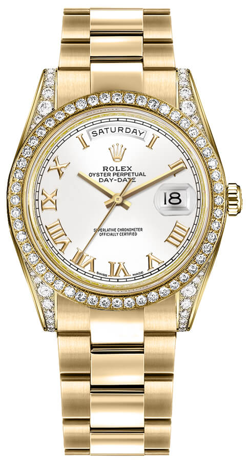 Rolex Day-Date Self winding Automatic White Unisex Watch 118388-0101 