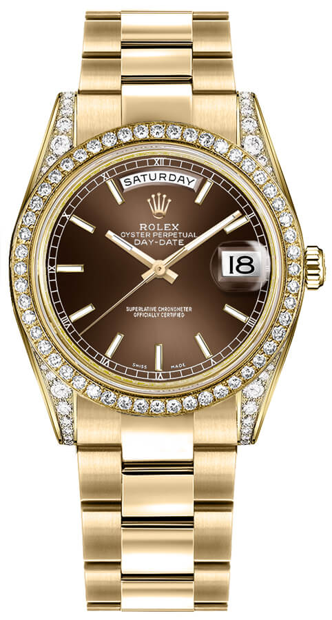 Rolex Day-Date Self winding Automatic Brown Unisex Watch 118388-0194 