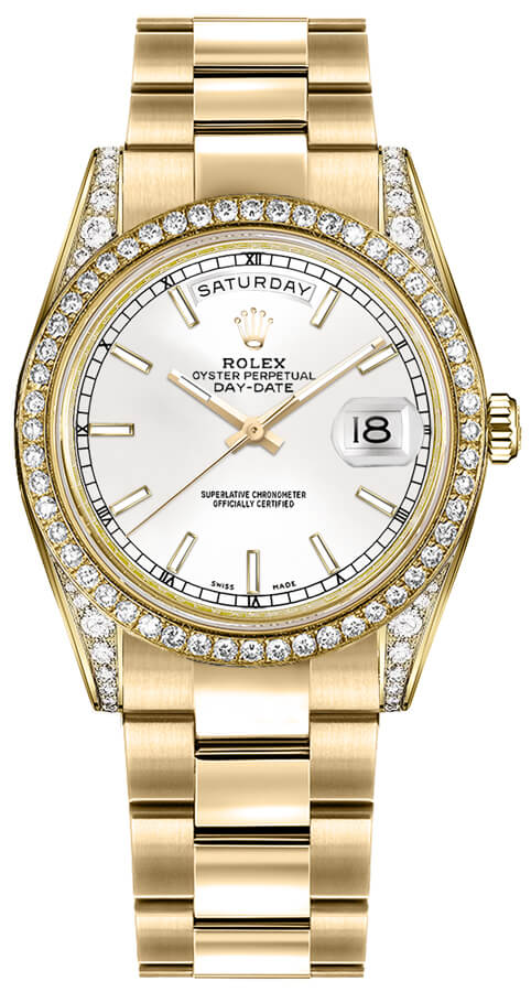 Rolex Day-Date Self winding Automatic White Unisex Watch 118388-0187 