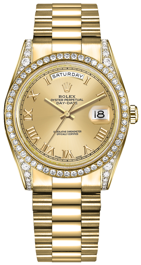 Rolex Day-Date Self winding Automatic Champagne Unisex Watch 118388-0036 
