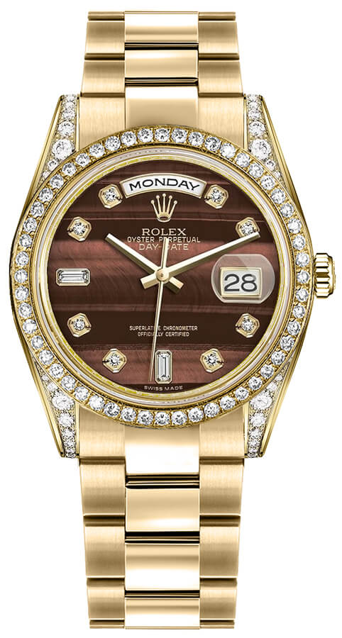Rolex Day-Date Self winding Automatic Brown Unisex Watch 118388-0135 