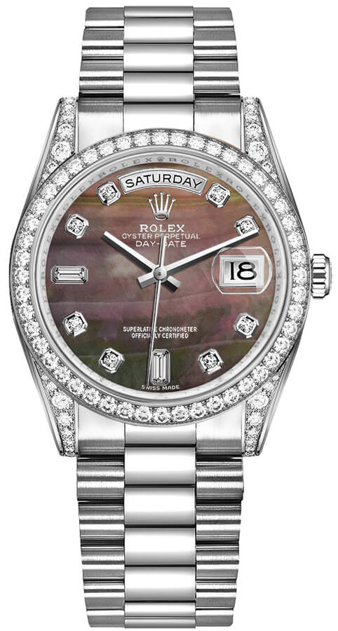 Rolex Day-Date Self winding Automatic Black Watch 118389-0010 
