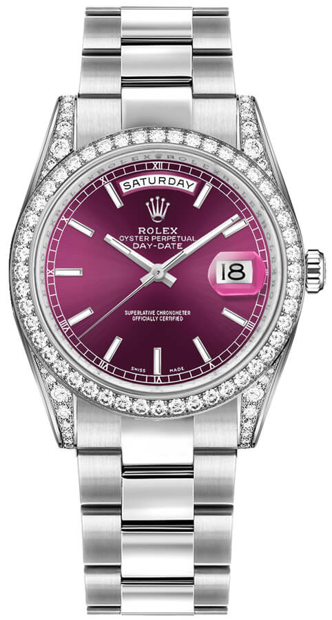 Rolex Day-Date Self winding Automatic Red Watch 118389-0126 