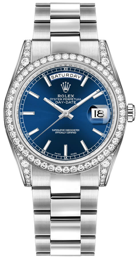 Rolex Day-Date Self winding Automatic Blue Unisex Watch 118389-0125 