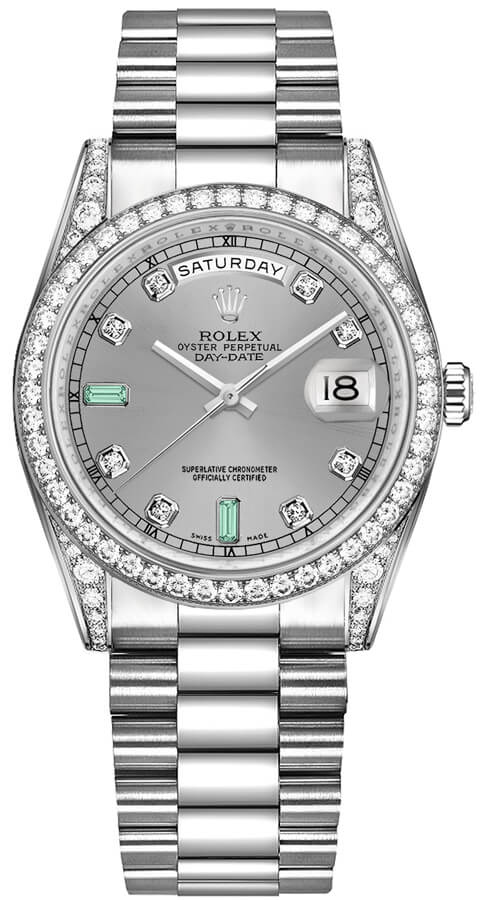 Rolex Day-Date Self winding Automatic Grey Watch 118389-0078 