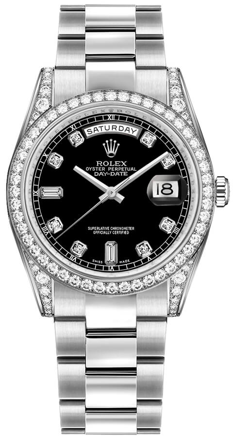 Rolex Day-Date Self winding Automatic Black Watch 118389-0027 