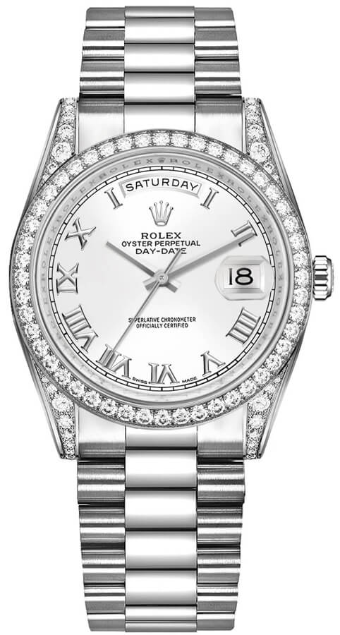 Rolex Day-Date Self winding Automatic White Watch 118389-0098 