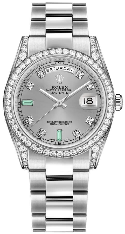 Rolex Day-Date Self winding Automatic Grey Unisex Watch 118389-0124 