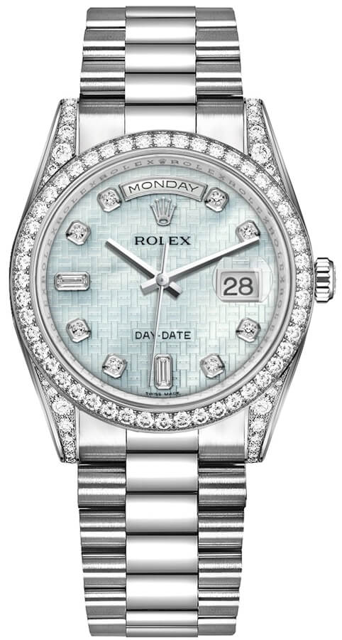 Rolex Day-Date Self winding Automatic Platinum Watch 118389-0084 