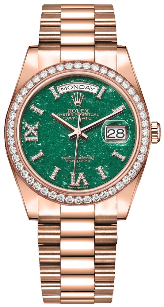 Rolex Day-Date Self Winding Automatic Green Unisex Watch 128345RBR-0068 