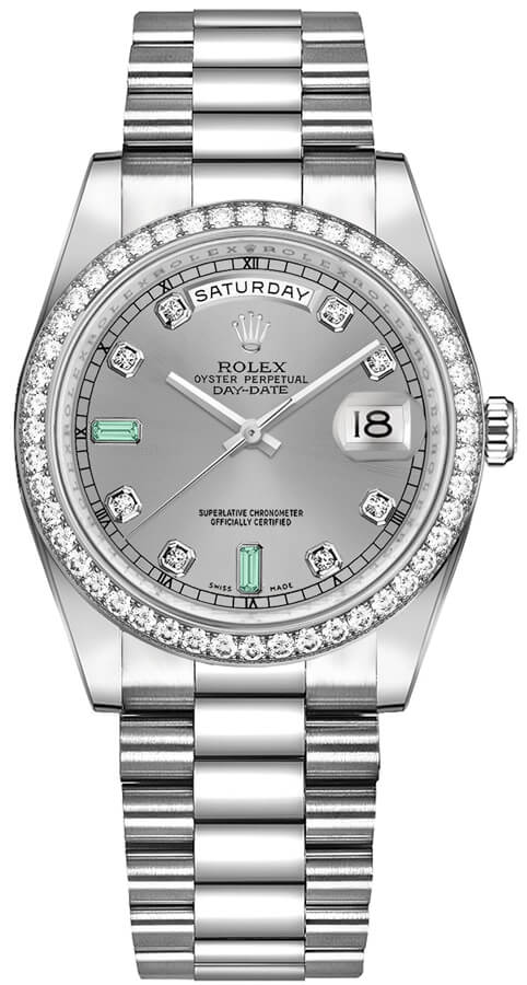 Rolex Day-Date Self winding Automatic Grey Watch 118346-0084 