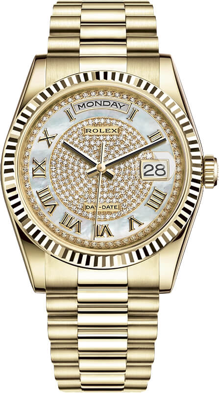 Rolex Day-Date Watches  Pearl White Self winding Automatic 118238-0123 Watch 