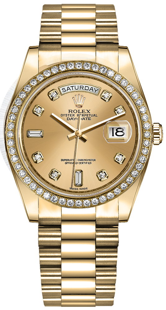 Rolex Day-Date Self Winding Automatic Champagne Ladies Watch 128348RBR-0008 