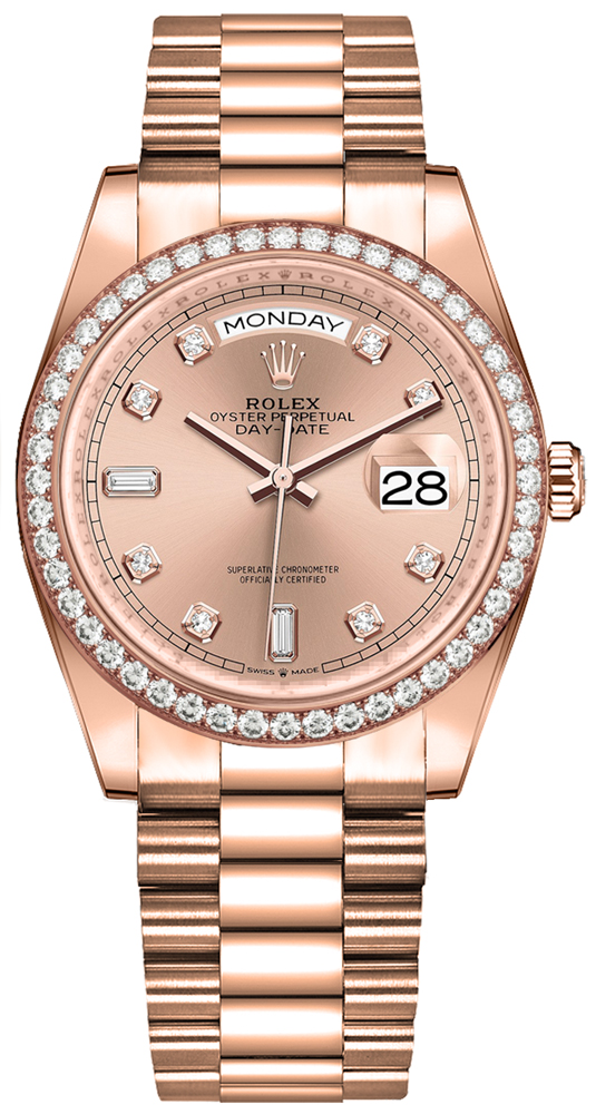 Rolex Day-Date Self winding Automatic Champagne Ladies Watch 128345RBR-0009 