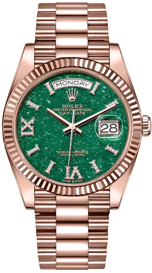 Rolex Day-Date Self Winding Automatic Green Unisex Watch 128235-0068 