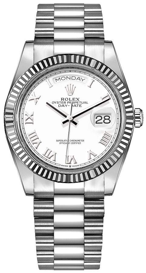 Rolex Day-Date Self Winding Automatic White Unisex Watch 128236-0007 
