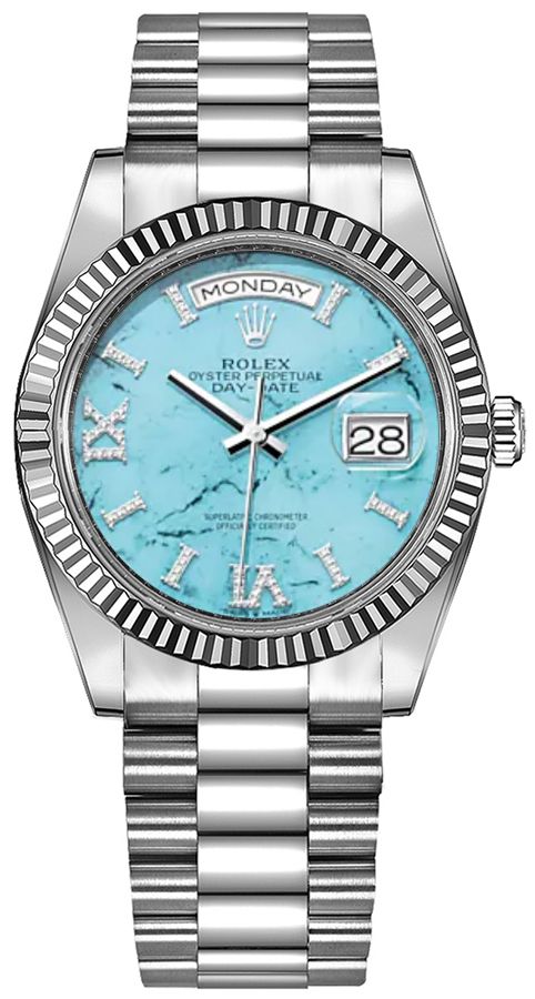 Rolex Day-Date Self Winding Automatic Blue Unisex Watch 128236-0011 