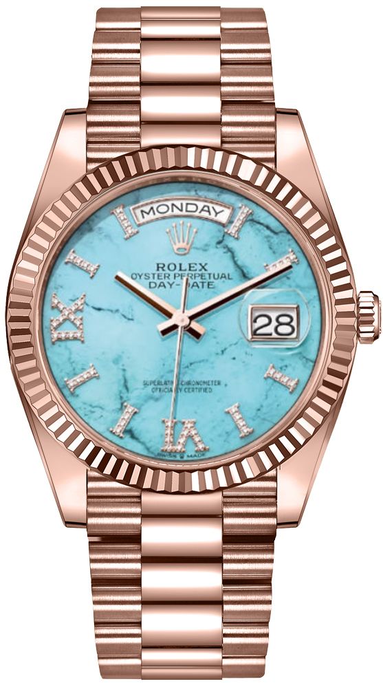 Rolex Day-Date Self Winding Automatic Blue Unisex Watch 128235-0064 
