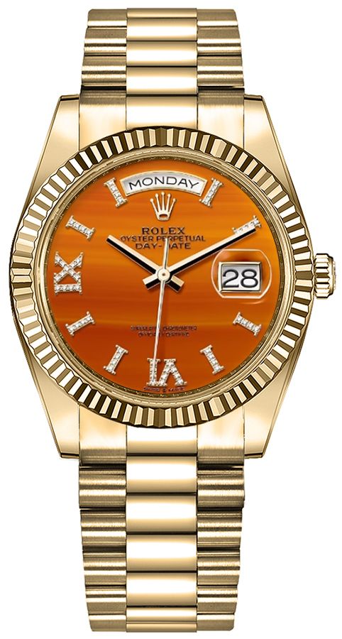 Rolex Day-Date Self Winding Automatic Orange Unisex Watch 128238-0088 