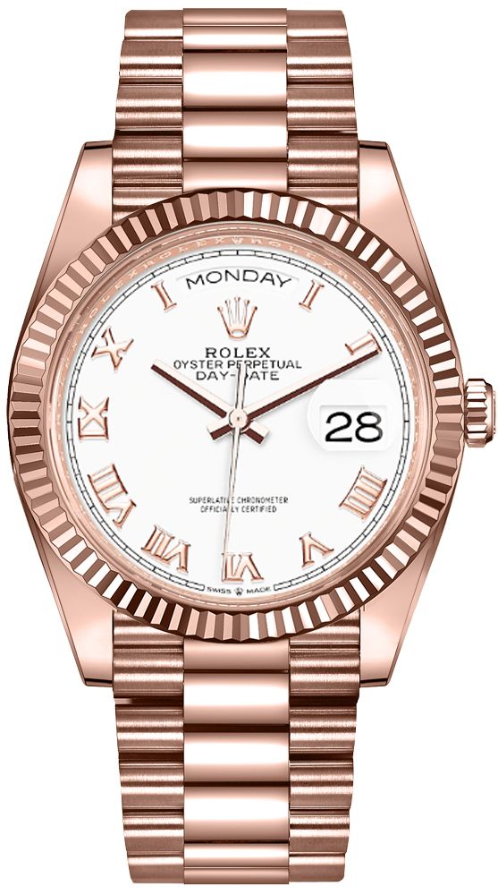 Rolex Day-Date Self Winding Automatic White Unisex Watch 128235-0052 