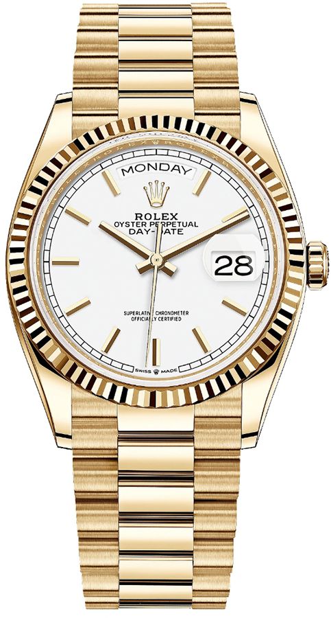 Rolex Day-Date Self Winding Automatic White Unisex Watch 128238-0081 