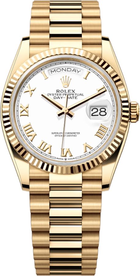 Rolex Day-Date Self Winding Automatic White Unisex Watch 128238-0076 