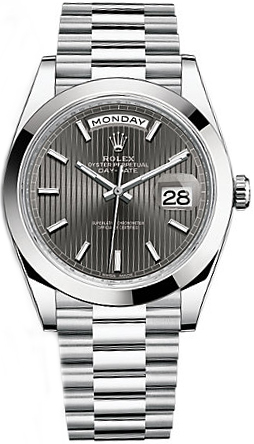 Rolex Day-Date Self winding Automatic Chronometer Grey Watch 228206-0011 