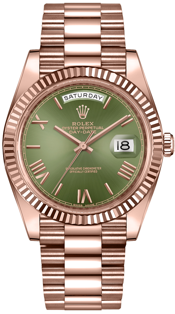 Rolex Day-Date Self winding Automatic Green Mens Watch 228235-0025 