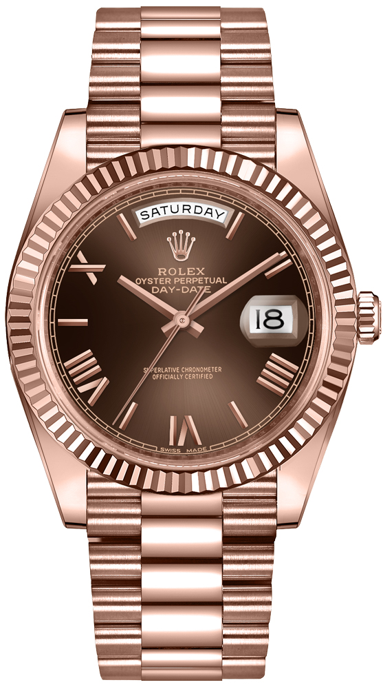 Rolex Day-Date Self winding Automatic Brown Mens Watch 228235-0002 