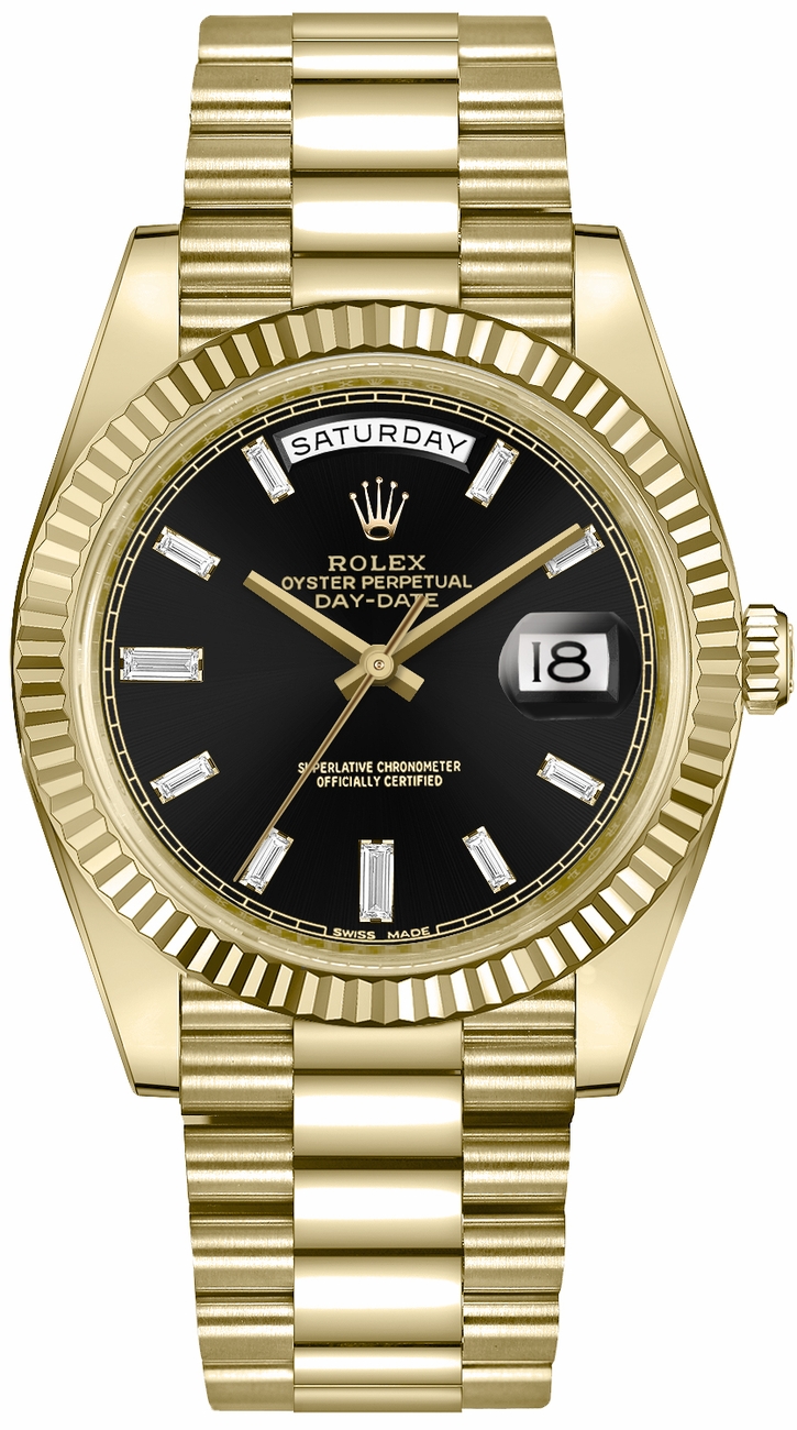 Rolex Day-Date Self winding Automatic Chronometer Black Watch 228238-0004 
