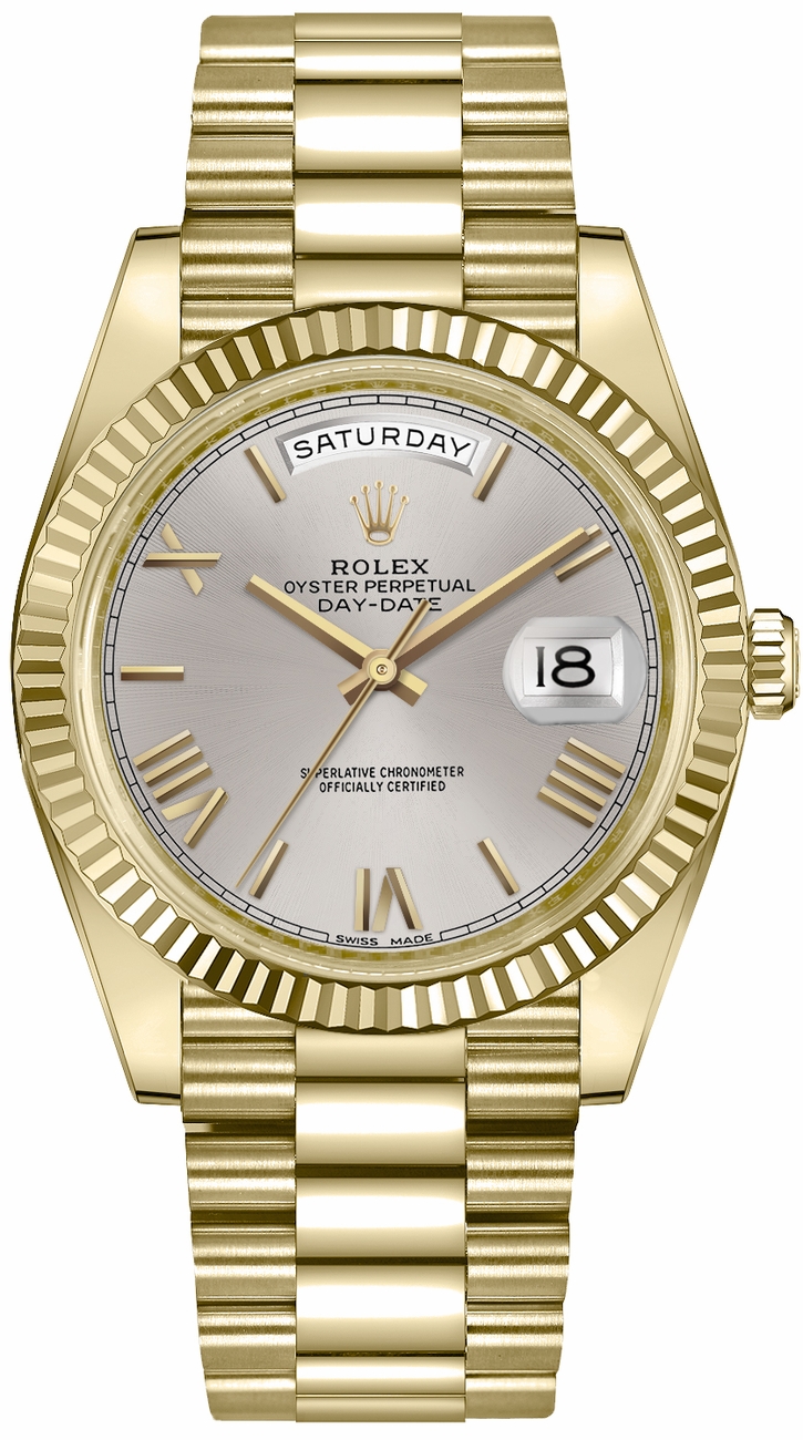 Rolex Day-Date Self winding Automatic Silver Watch 228238-0002 