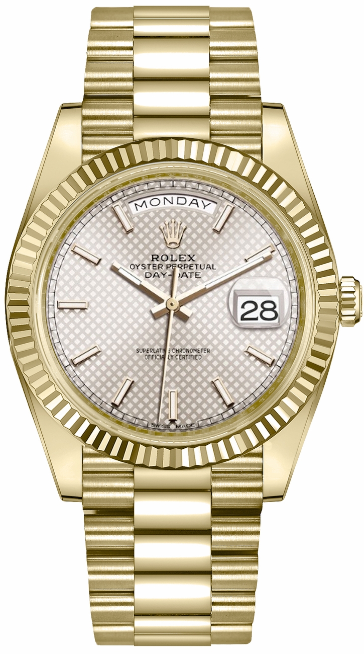 Rolex Day-Date Self winding Automatic Silver Watch 228238-0008 
