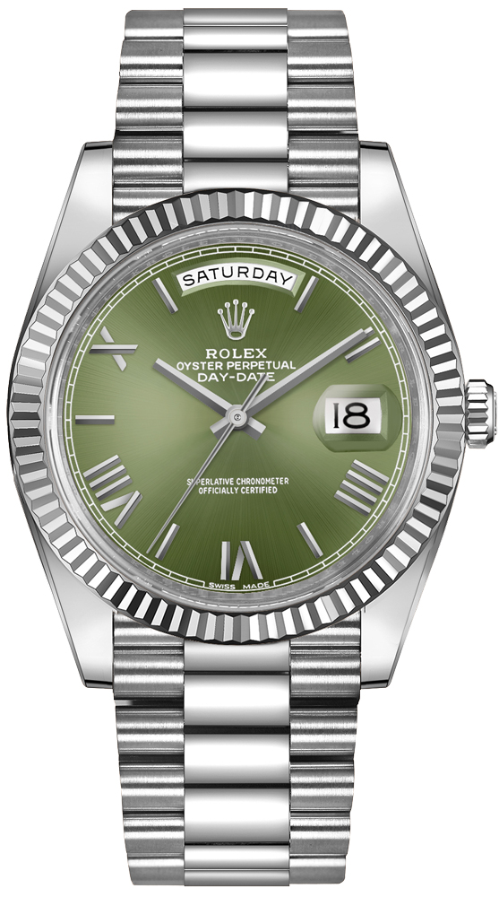 Rolex Day-Date Self winding Automatic Chronometer Green Watch 228239-0033 