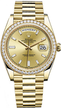 Rolex Day-Date Self winding Automatic Chronometer Champagne Mens Watch 228348RBR-0002 