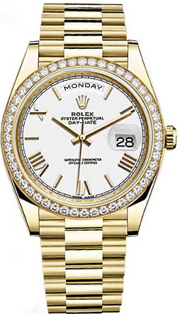 Rolex Day-Date Self winding Automatic Chronometer White Mens Watch 228348RBR-0034 