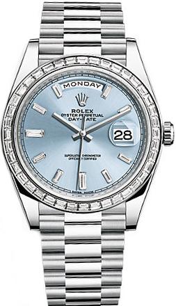 Rolex Day-Date Self winding Automatic Chronometer Blue Mens Watch 228396TBR-0002 