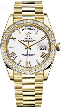 Rolex Day-Date Self winding Automatic Chronometer White Mens Watch 228398TBR-0033 