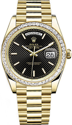 Rolex Day-Date Self winding Automatic Chronometer Black Mens Watch 228398TBR-0004 